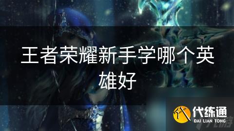 王者榮耀新手學(xué)哪個(gè)英雄好