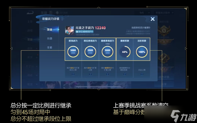 王者榮耀s40戰力系統調整了什么